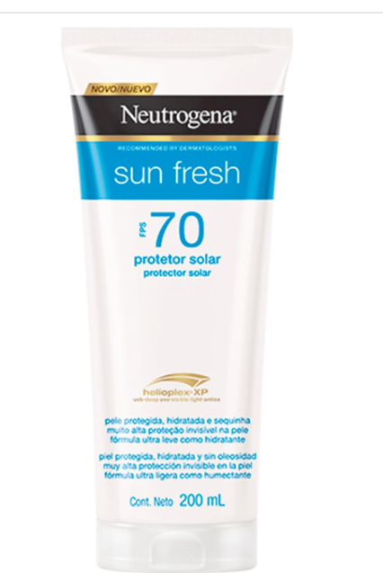 Protetor Solar Neutrogena Sun Fresh FPS 70 200ml
